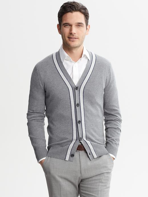 Banana Republic Contrast Trim Cardigan