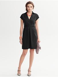 Belted Cap-Sleeve Shirtdress