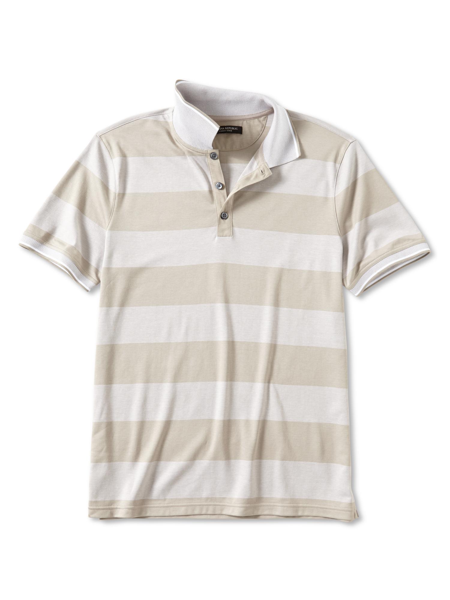 Luxe-Touch Rugby Stripe Polo