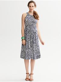 Daria Leaf-Print Halter Dress