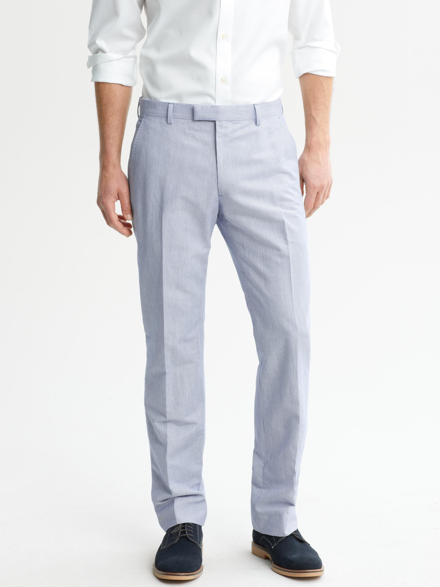 Tailored Slim-Fit Micro-Stripe Suit Trouser