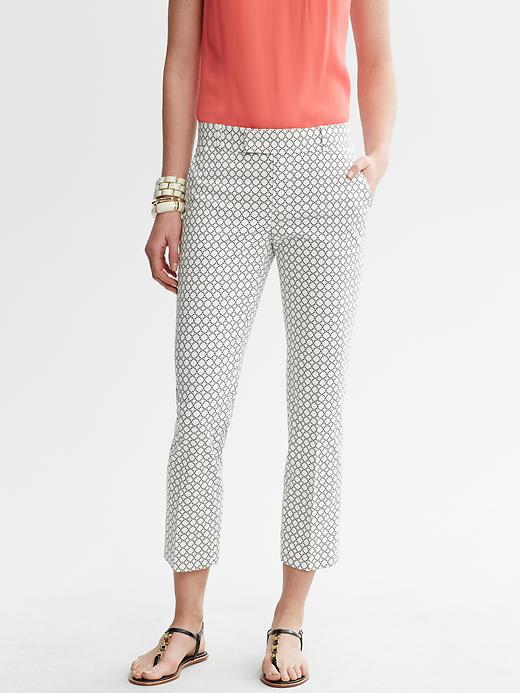 Banana Republic Hampton Fit Tile Print Sateen Crop