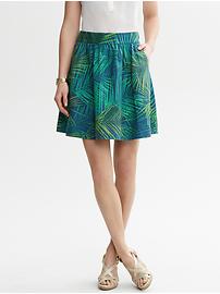 Fern-Print Full Skirt