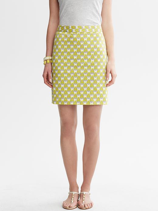 Banana Republic Milly Collection Green Printed Skirt