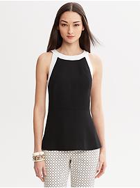 Colorblock Peplum Tank