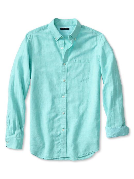 Banana Republic Slim Fit Linen Cotton Button Down Shirt