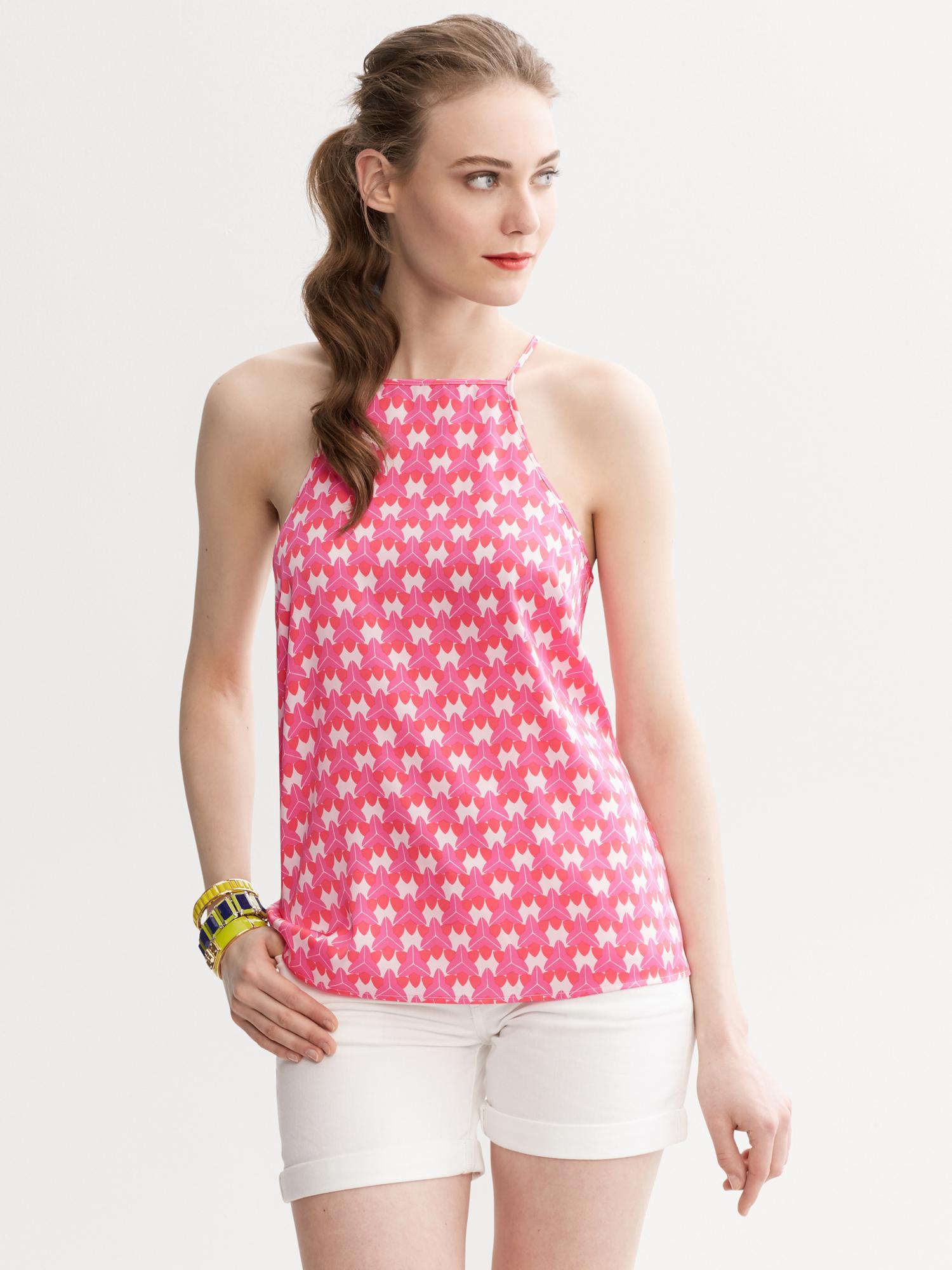 Milly Collection Printed Halter Top
