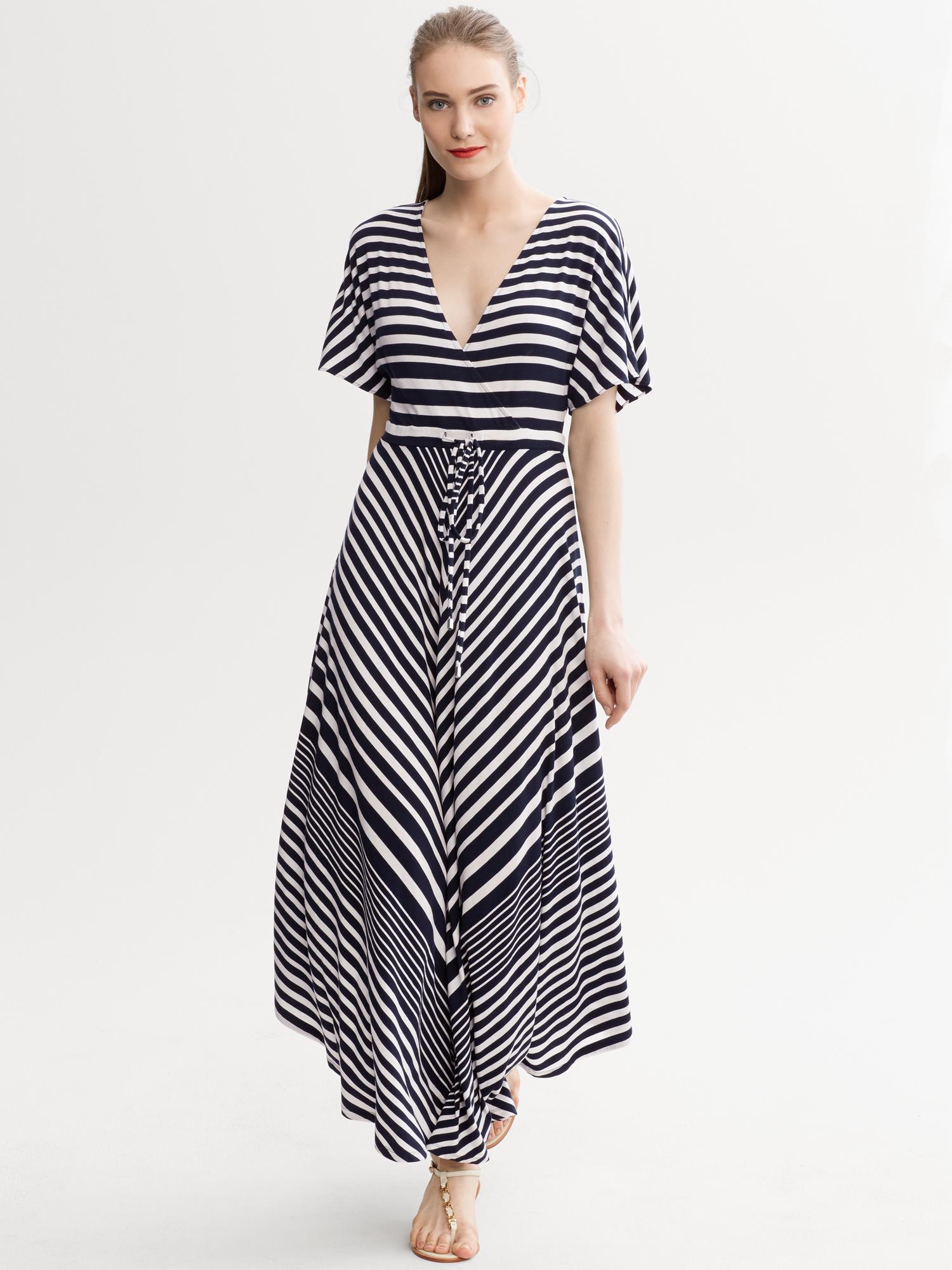 Diagonal Stripe Patio Dress