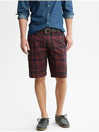 Burgundy Plaid Short