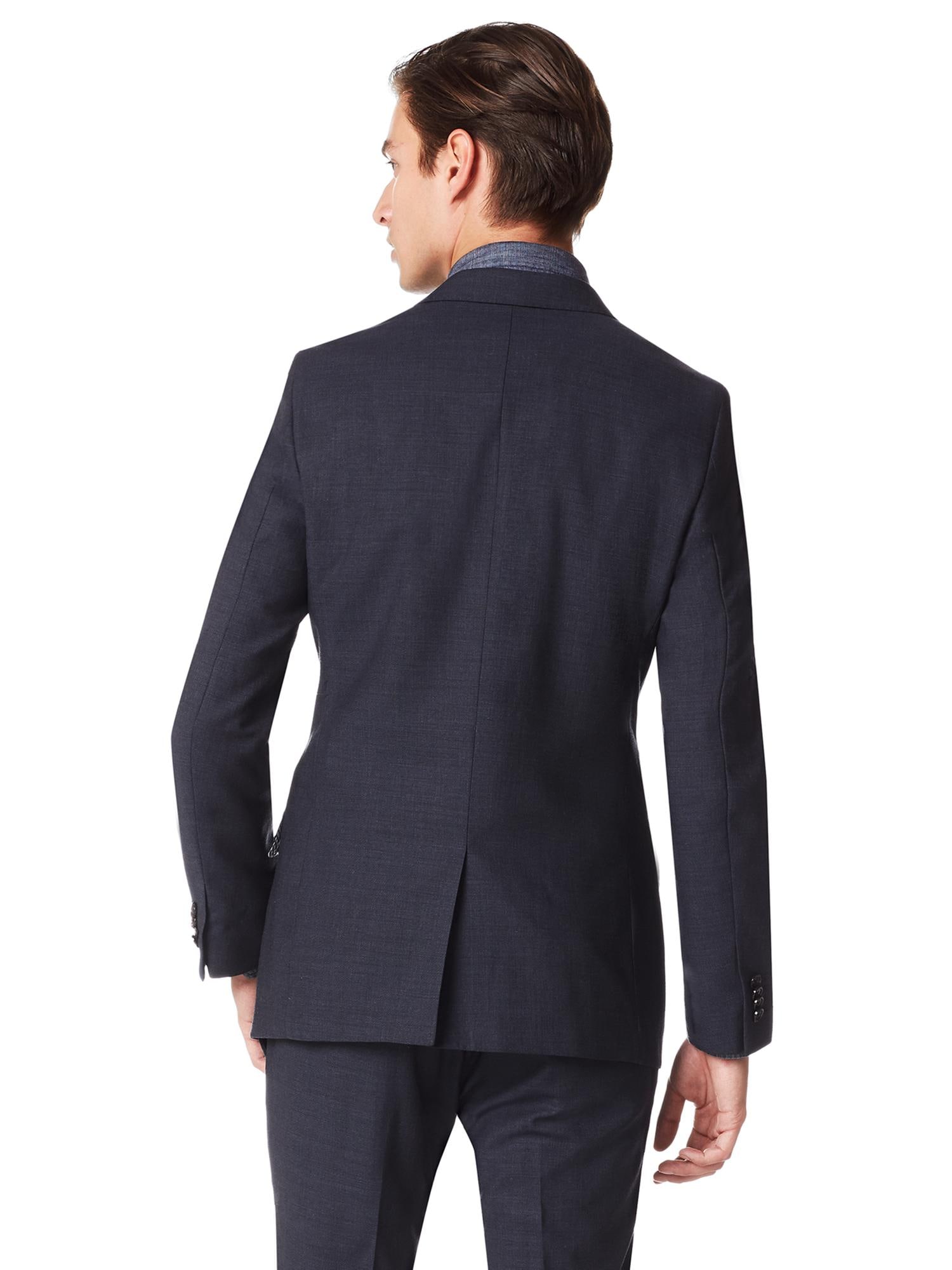 Modern Slim-Fit Navy Wool Suit Jacket