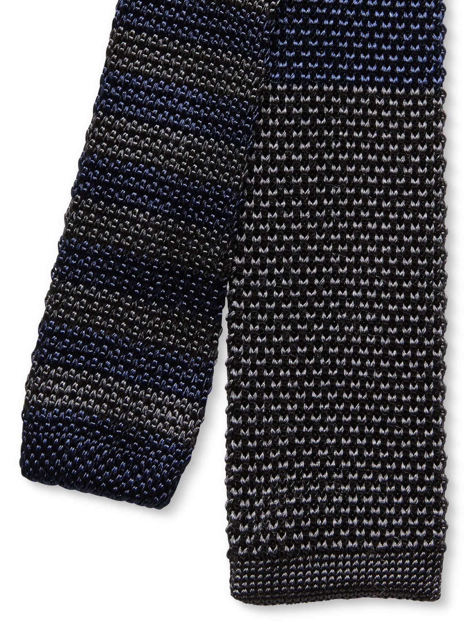 Knit Stripe Skinny Tie
