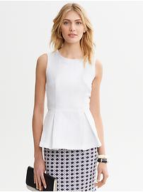 Textured Peplum Top