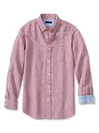 Slim-Fit Gingham Linen-Cotton Button-Down Shirt