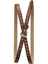 Studded Skinny Belt