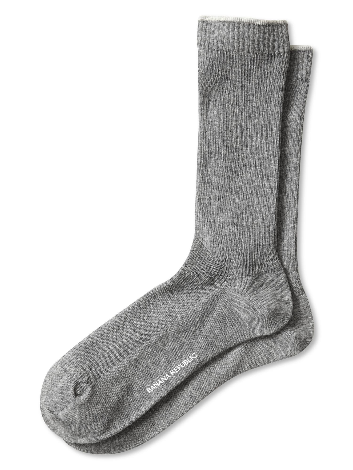 Rib-Knit Trouser Sock