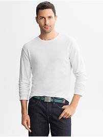 Soft-wash crew-neck long-sleeve tee