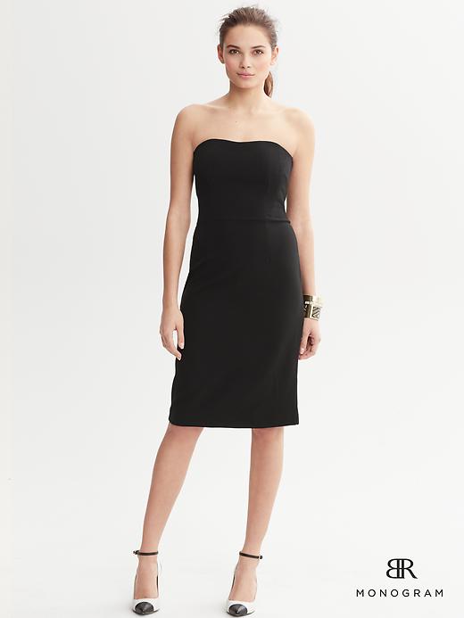 Banana Republic Monogram Black Strapless Dress