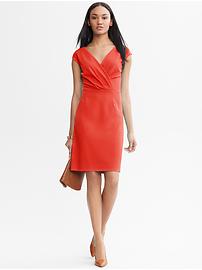 Pleated Crossover Dress