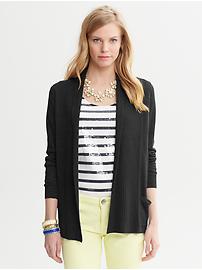 Shawl-Collar Open Cardigan