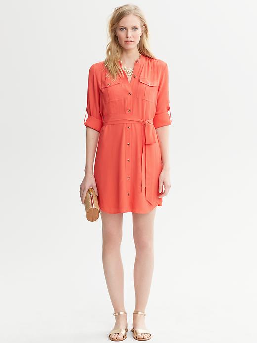Banana Republic Heritage Roll Sleeve Shirtdress
