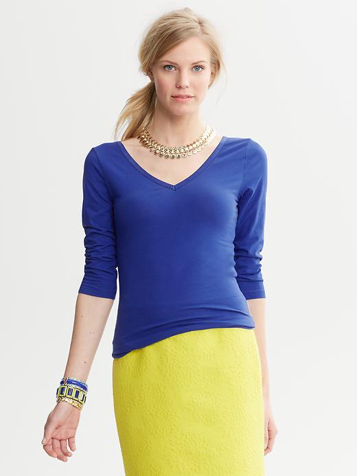 Banana Republic Double V Neck Top