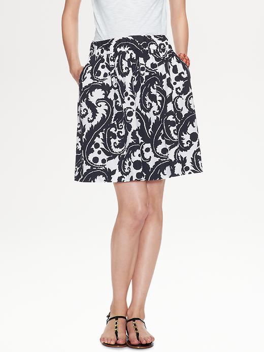 Banana Republic Milly Collection Feathers Printed Skirt