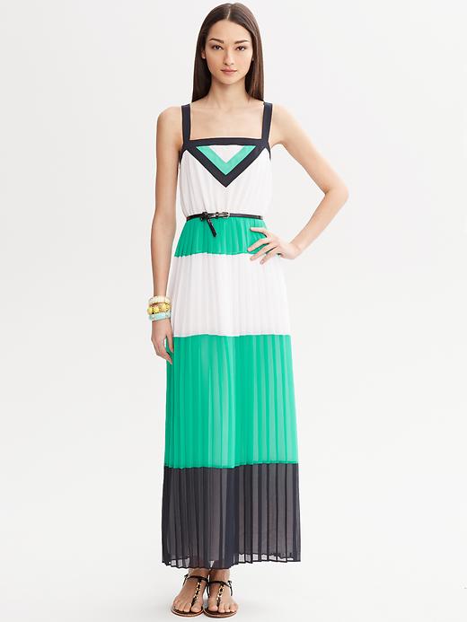 Banana Republic Milly Collection Colorblock Pleated Patio Dress