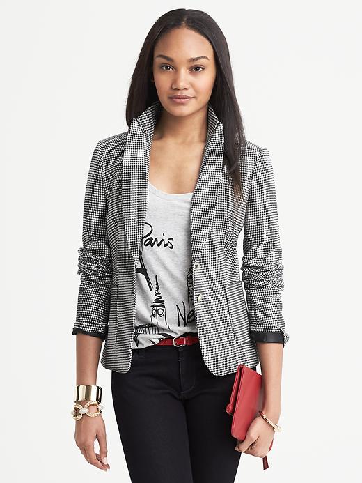 Banana Republic Houndstooth Two Button Blazer