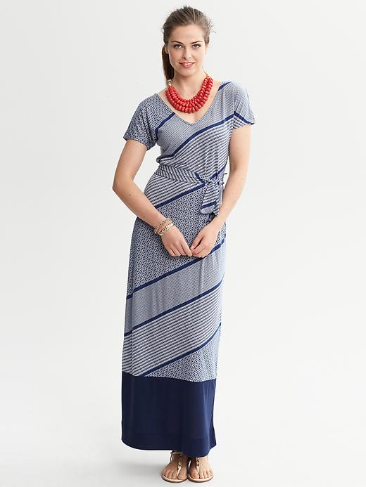 Banana Republic Belted Short Sleeve Patio Dress