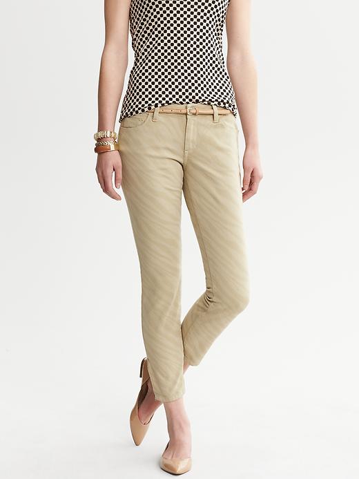 Banana Republic Heritage Zebra Skinny Ankle Zip Jean