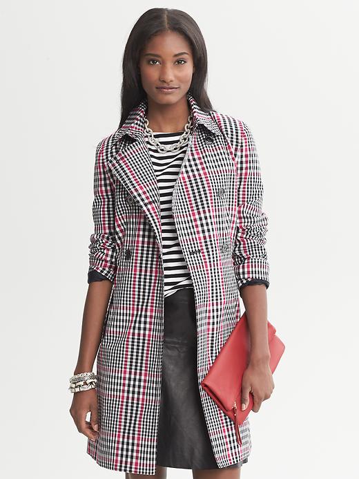 Banana Republic Plaid Trench