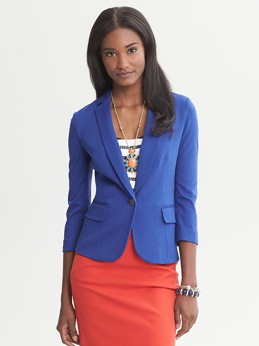Banana Republic Striped Ponte Blazer