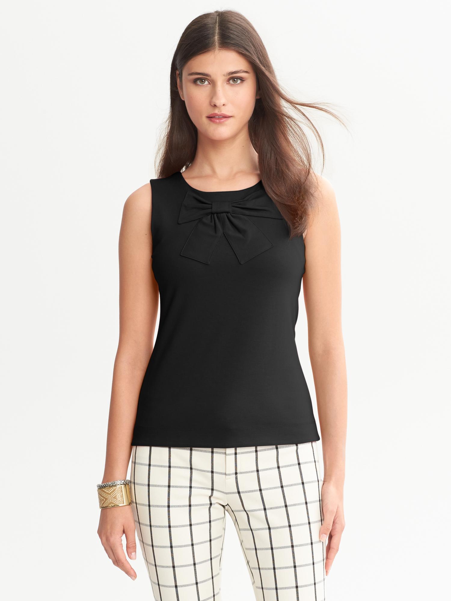 Ponte Knit Bow Top