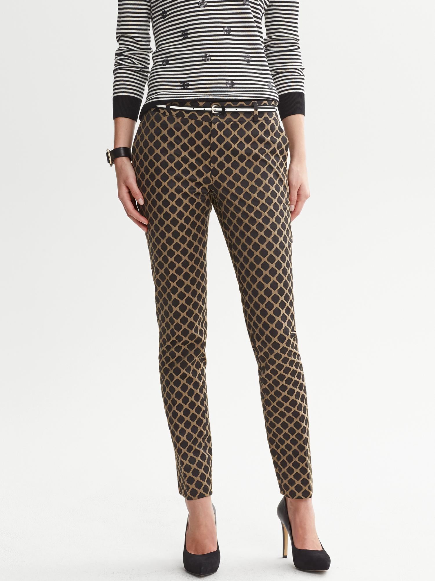 Camden-Fit Jacquard Ankle Pant