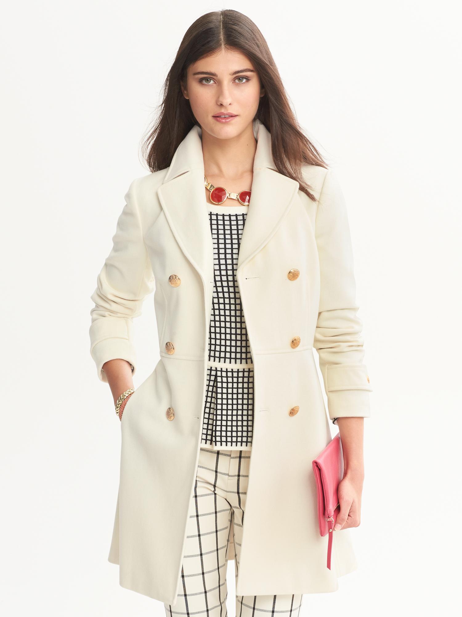 Fit-and-Flare Wool Coat