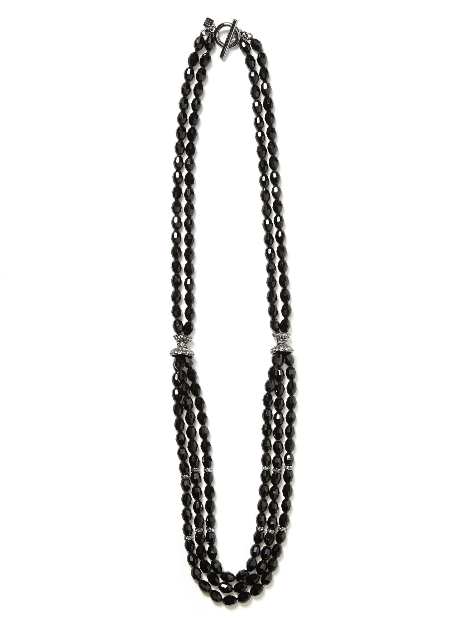 Noir Bead Layer Necklace