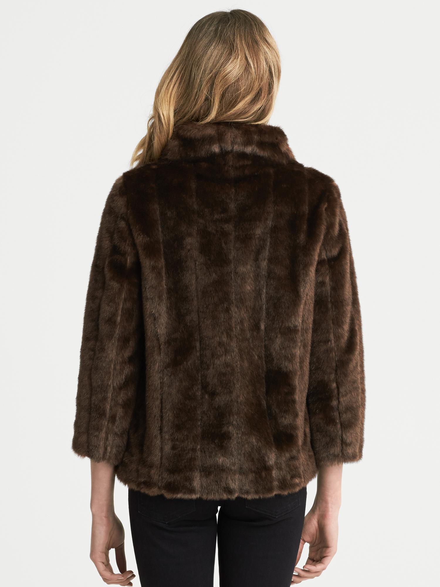 Faux-Fur Pullover Jacket