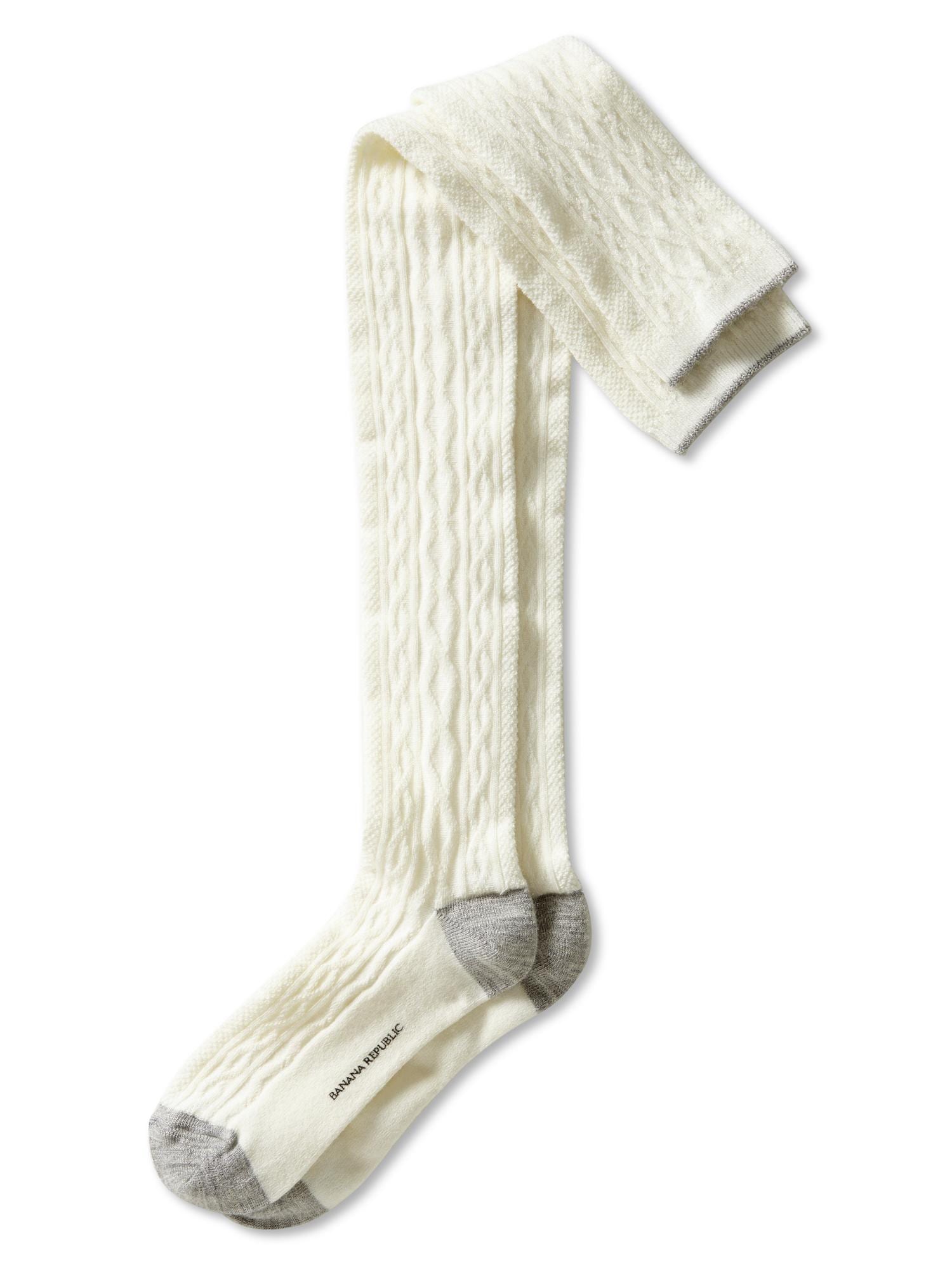 Cable-Knit Over-the-Knee Sock