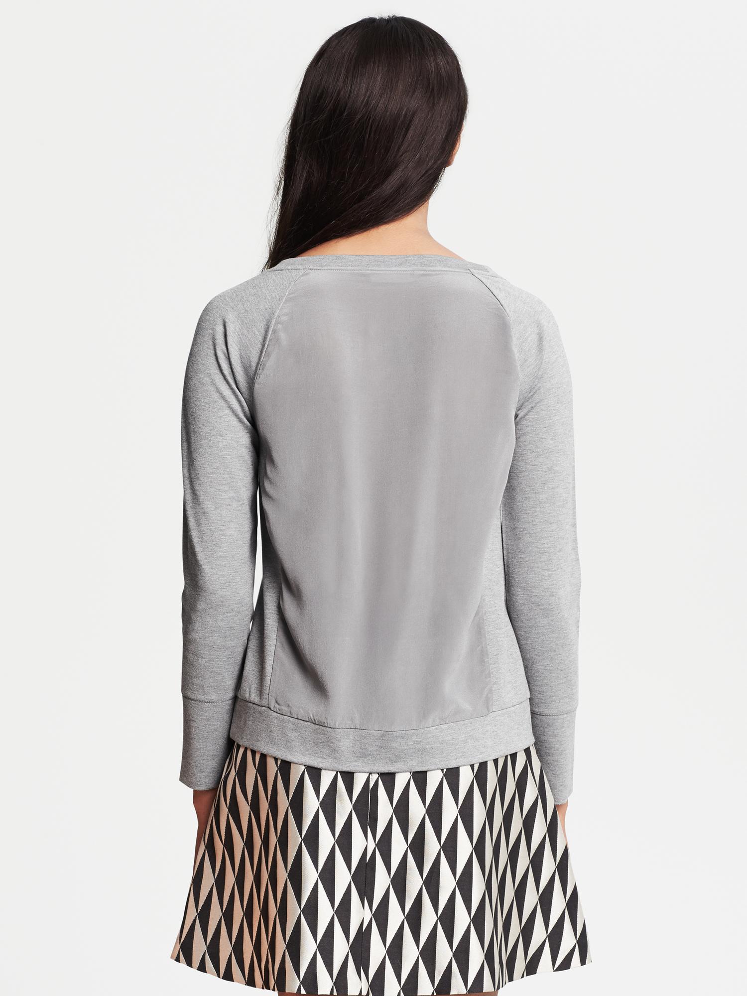 BR Monogram Silk-Back Sweatshirt