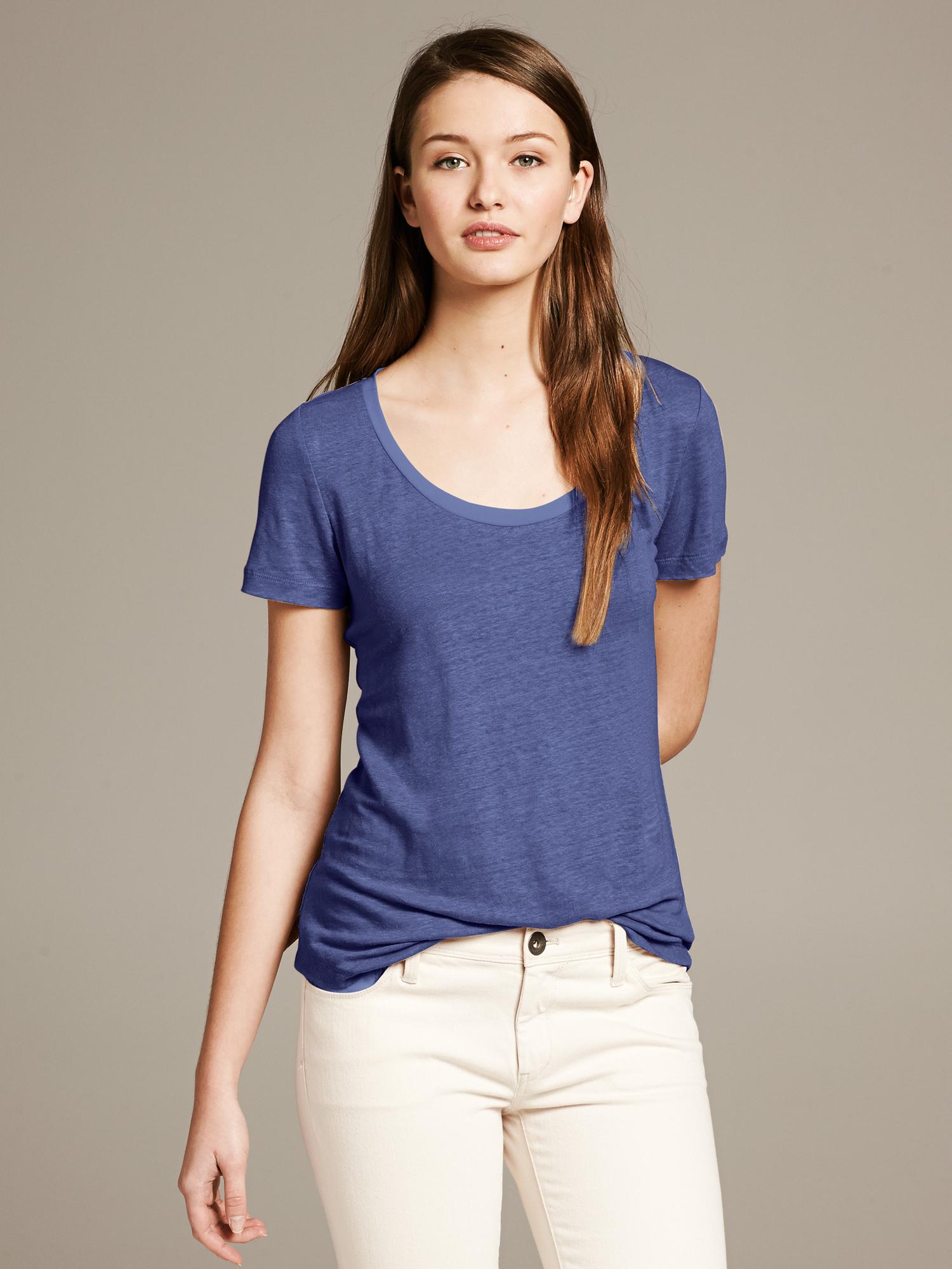 Heritage Piped Linen Tee