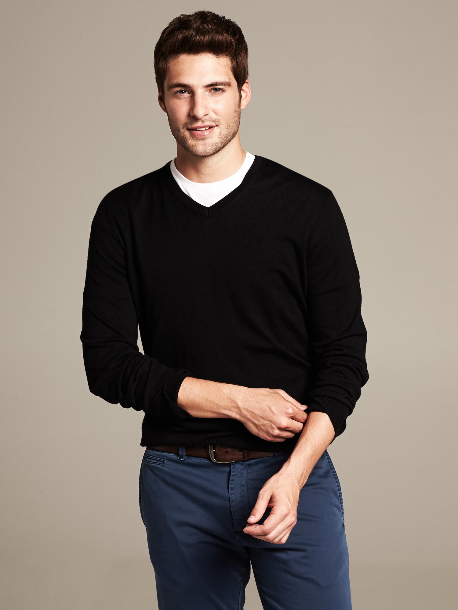 Silk/Cotton/Cashmere V-Neck Sweater