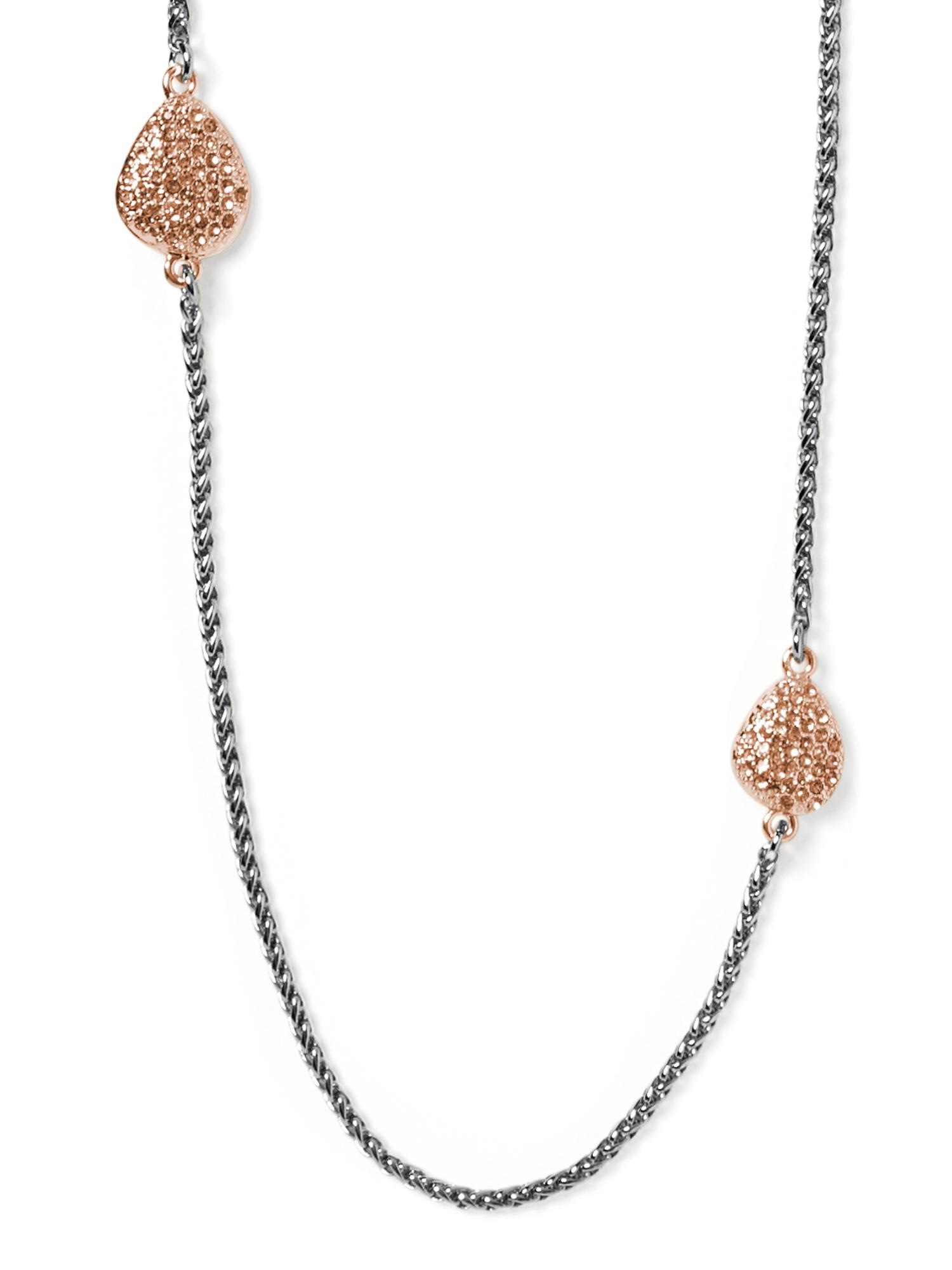 Pave Rock Layer Necklace