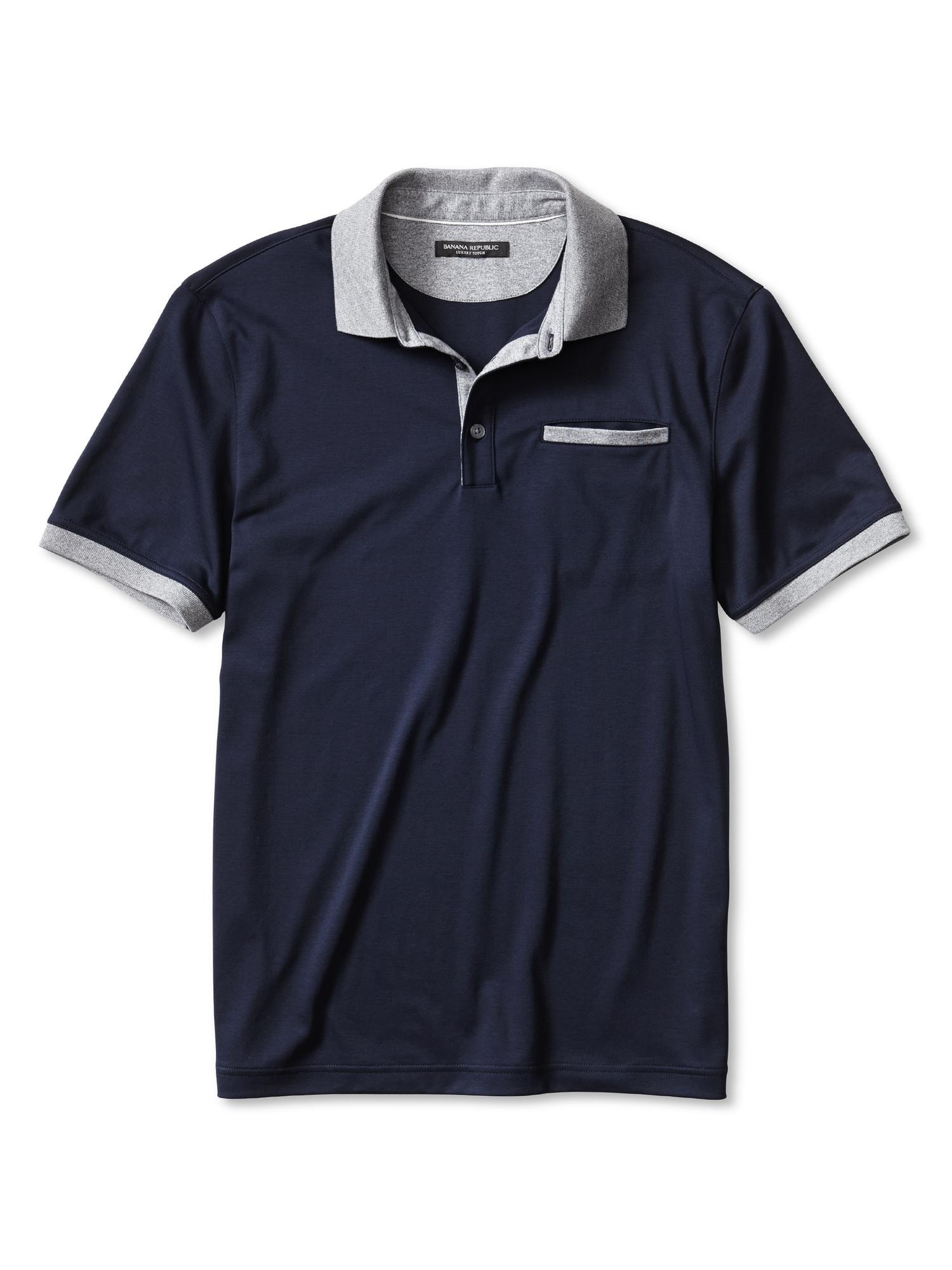 Luxe-Touch Contrast-Trim Polo