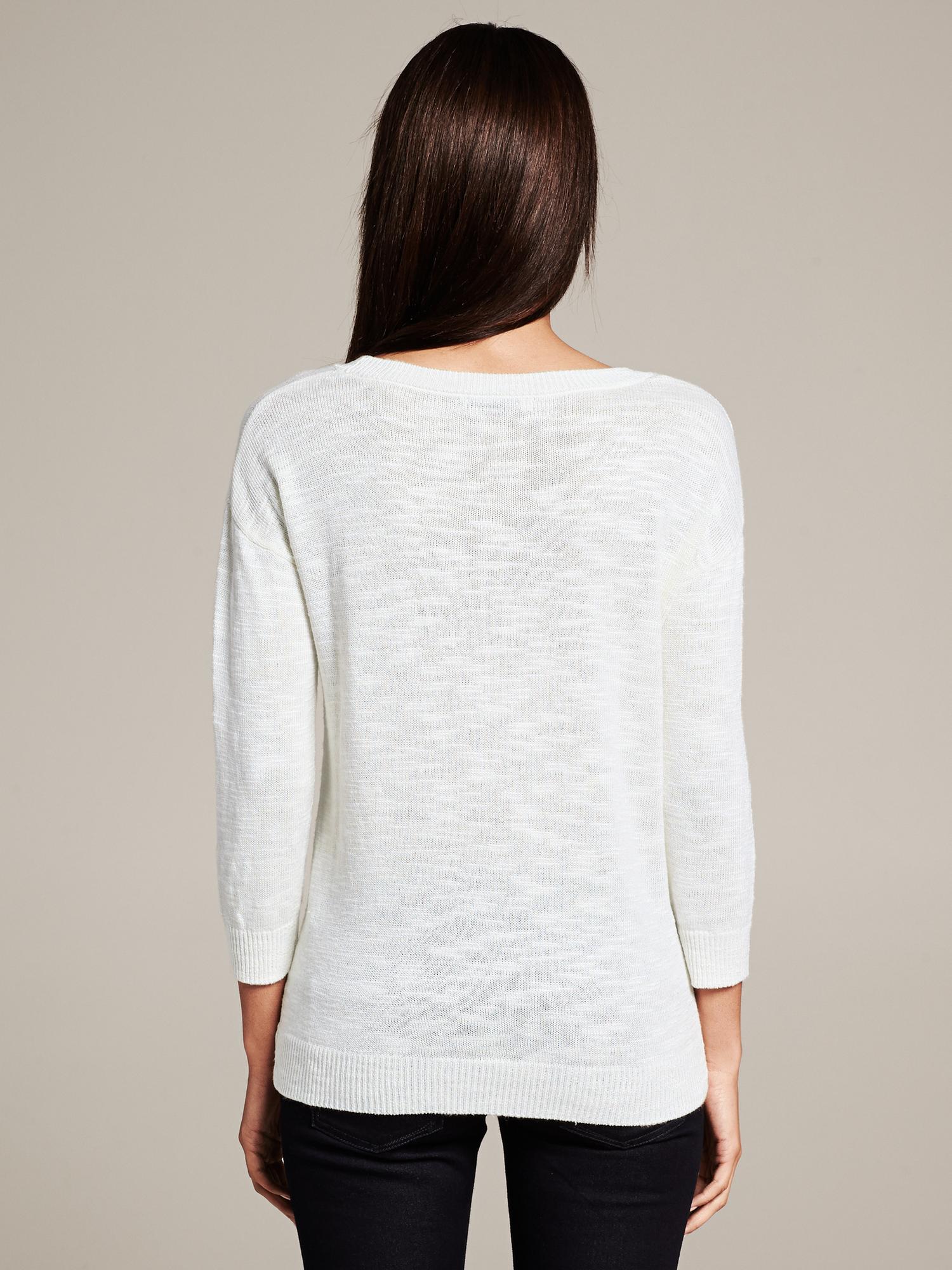 Ribbed Linen Pullover
