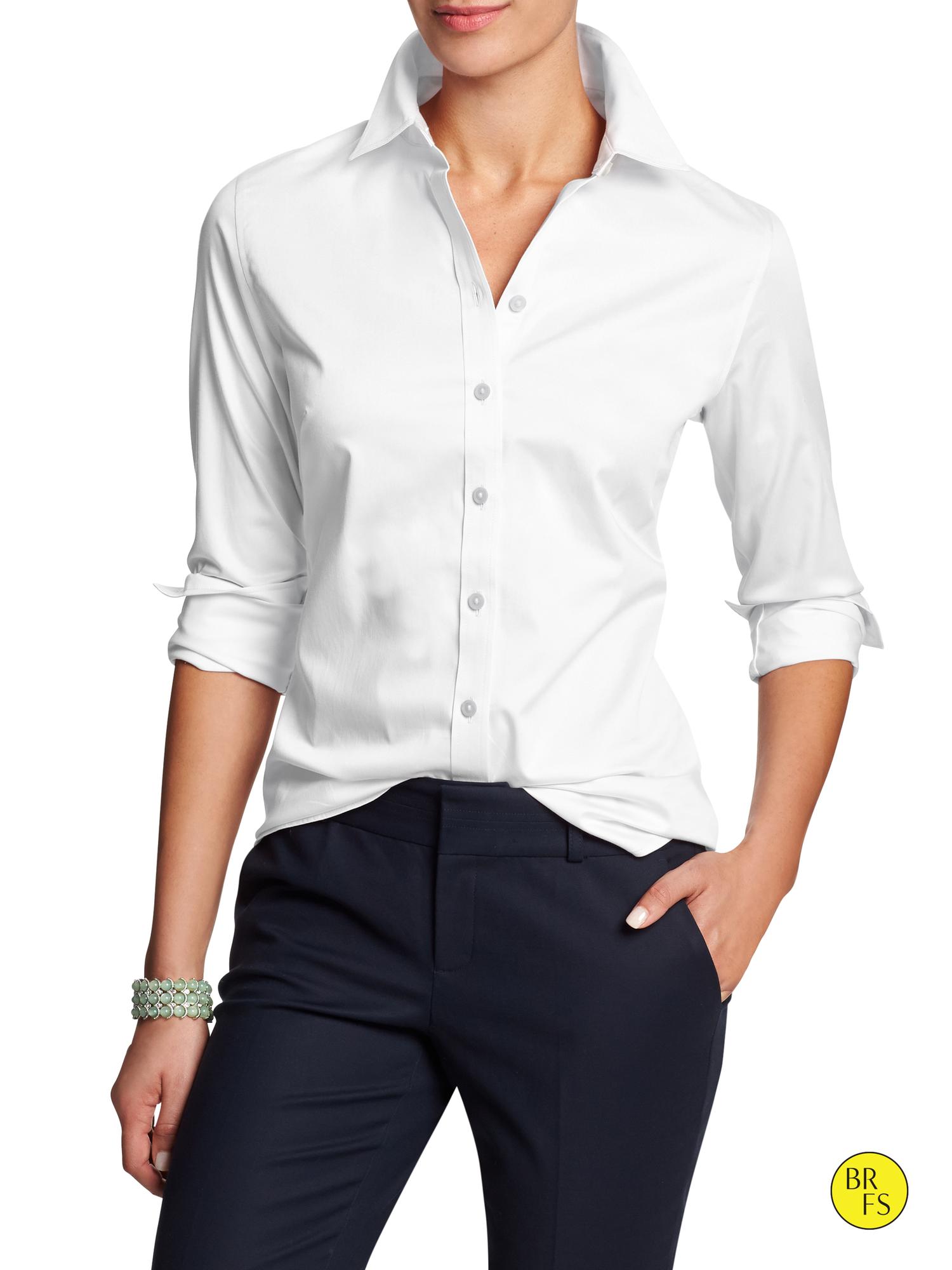 Factory Non-Iron Fitted Sateen Shirt