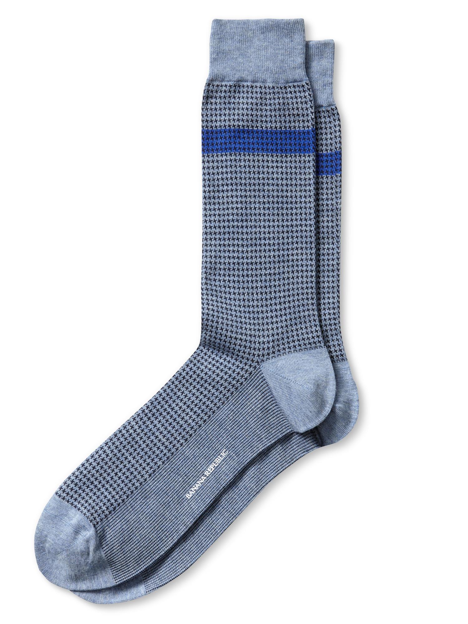 Luxe Houndstooth Boot Sock