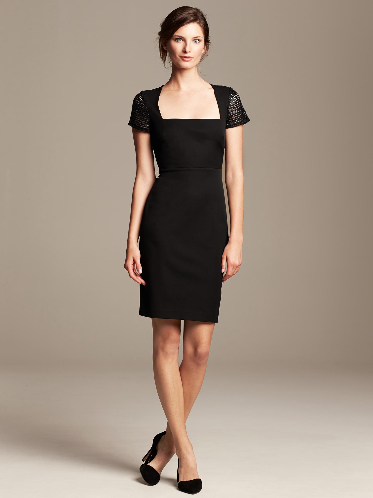 Roland Mouret Collection Lace-Sleeve Dress
