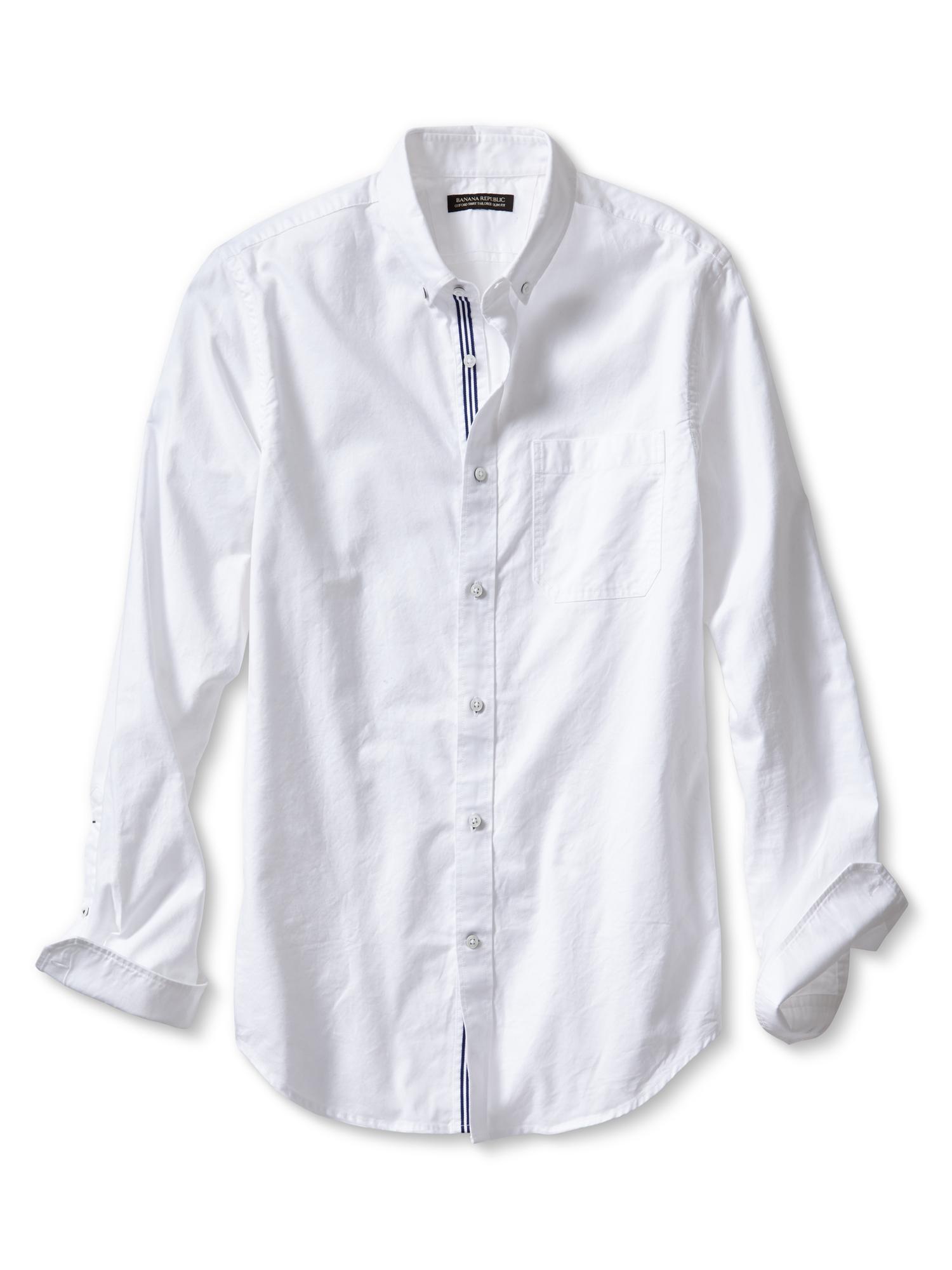 Tailored Slim-Fit Bold Oxford Shirt