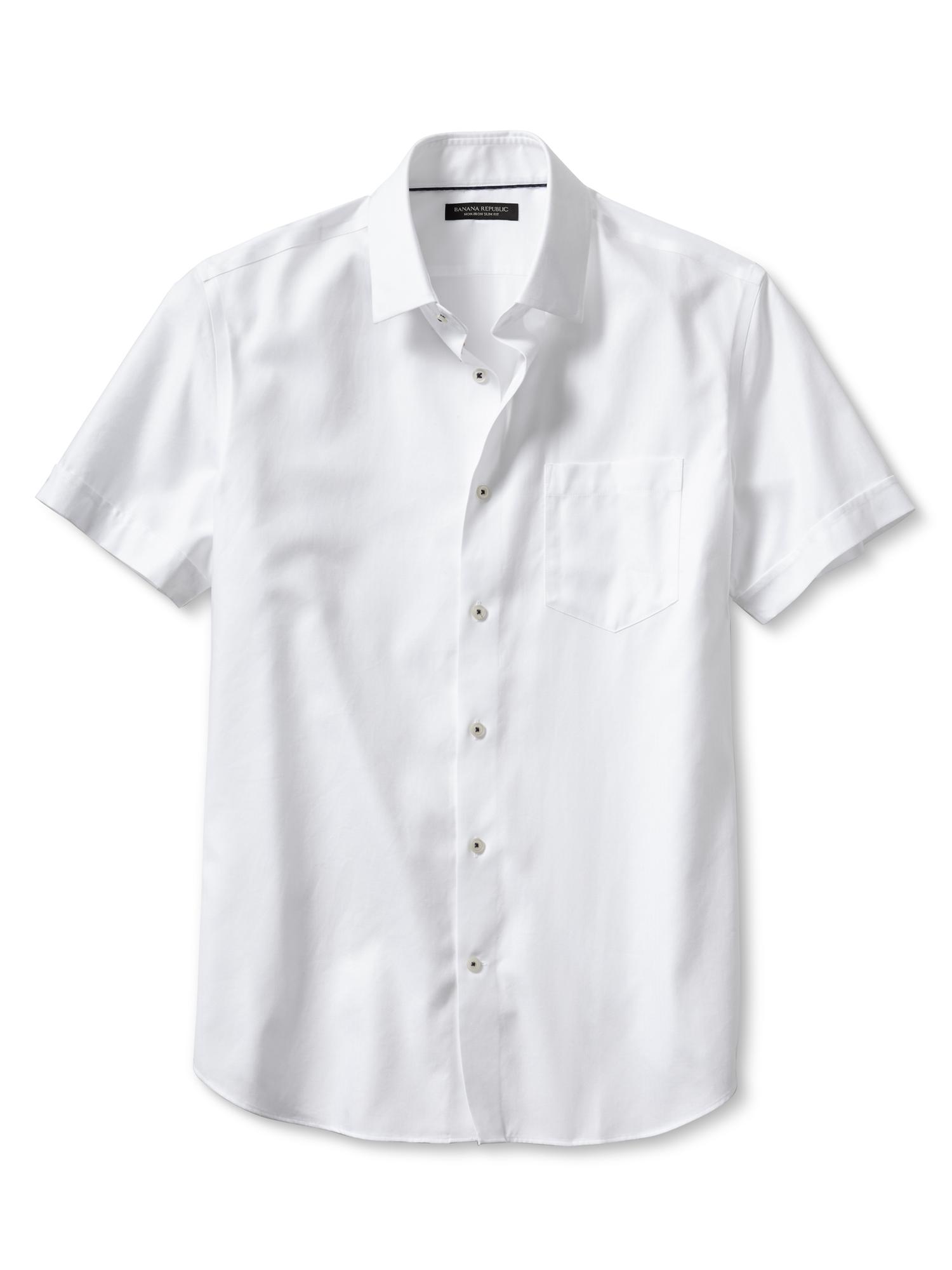 Slim-Fit Non-Iron Short-Sleeve Shirt