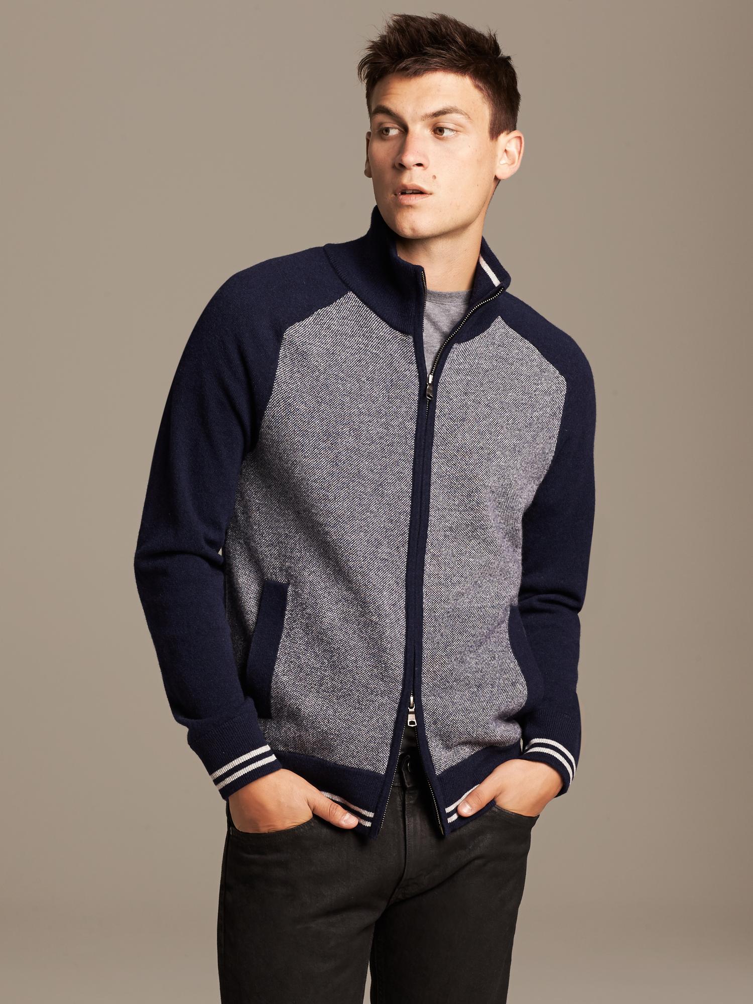 Birdseye Italian Wool Sweater Jacket
